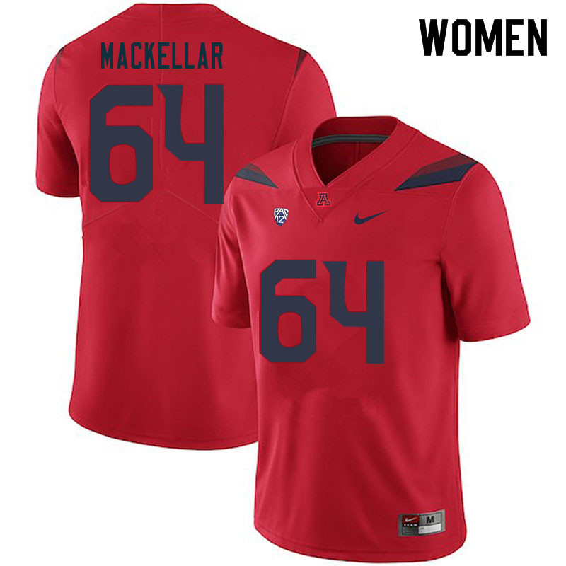 Women #64 Seth MacKellar Arizona Wildcats College Football Jerseys Sale-Red - Click Image to Close
